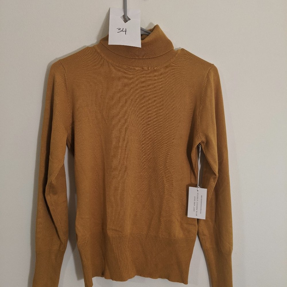 3/$15 Mustard colored turtleneck
